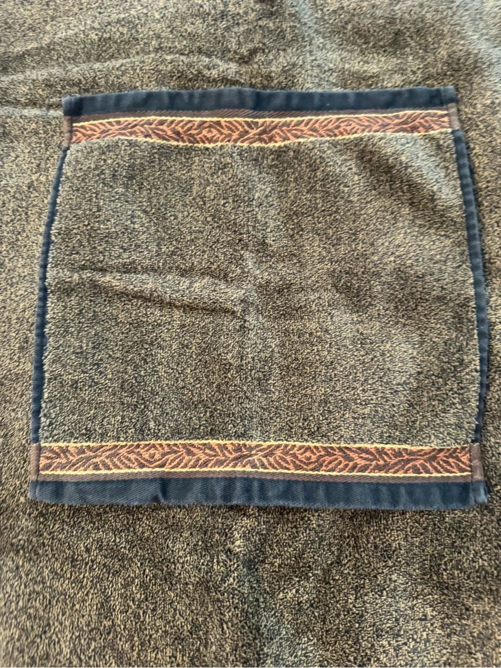 Vtg Hampton Manor Brown Cotton Towel Set 5-Pc Early 2000s